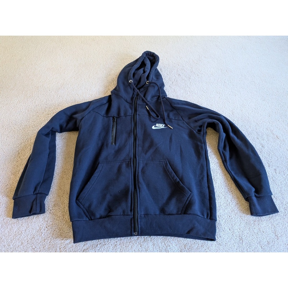 Women's Dark Blue Nike Full Zip Fleece Hoodie Small